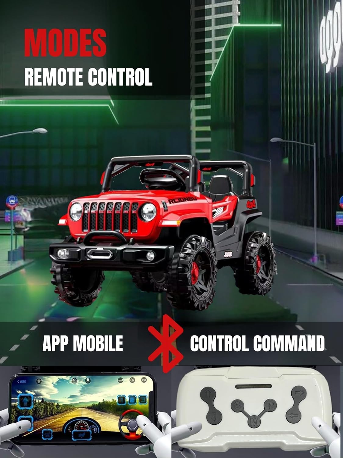 JEEP TODOTERRENO 4X4 PARA NIÑOS