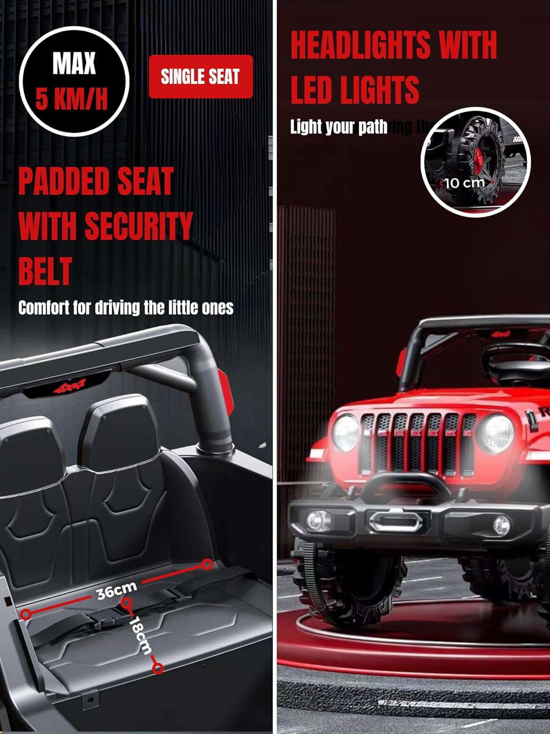 JEEP TODOTERRENO 4X4 PARA NIÑOS
