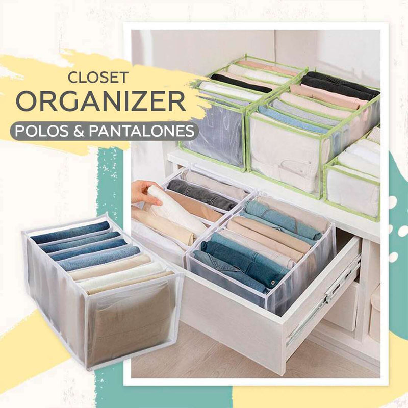 ClosetOrganizer™ - Set de 2 Organizadores de Polos & Pantalones - technopromos