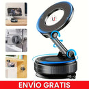 Soporte magnético ajustable para celular, base giratoria, ideal para escritorio o coche, tecnología.