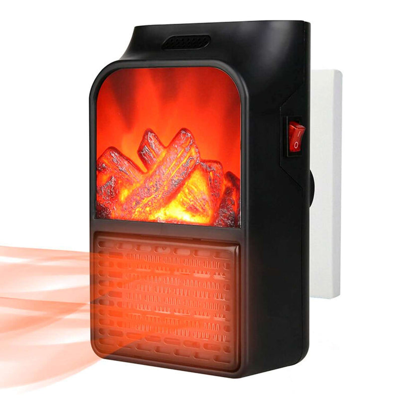 Mini Calefactor Chimenea Eléctrica de 900W Flame Heater - technopromos