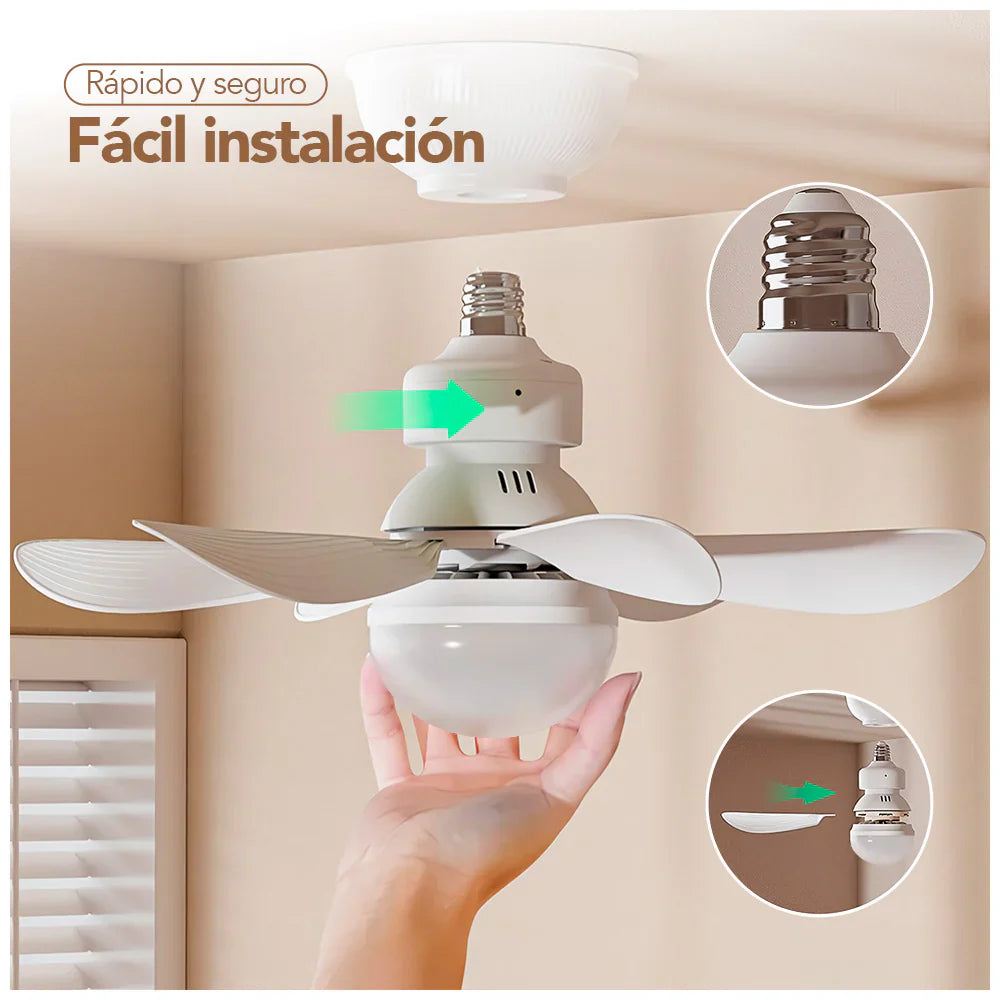 ❄️Foco Lámpara Ventilador Smart LED l 3 en 1❄️