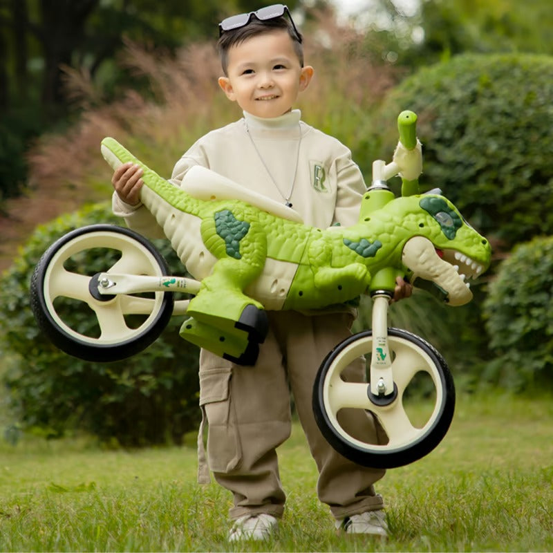 BICICLETA DE EQUILIBRIO DINOSAURIO T-REX VERDE