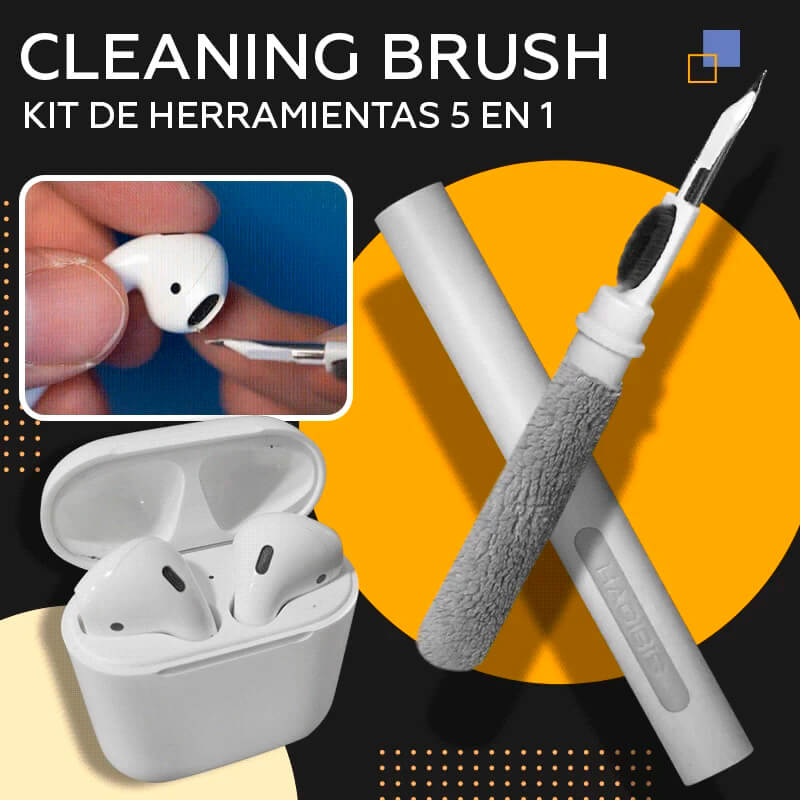 CleaningBrush Herramienta 3 en 1 Limpieza de Teclados y Audífonos - technopromos