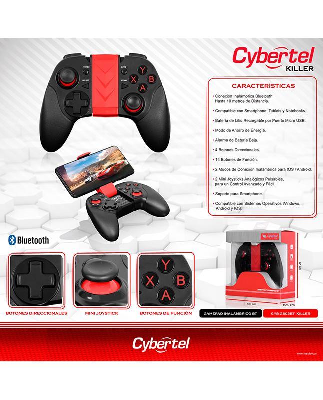 Gamepad Cybertel cyb g803bt smartphones y laptops - technopromostechnopromosGamepad Cybertel cyb g803bt smartphones y laptops