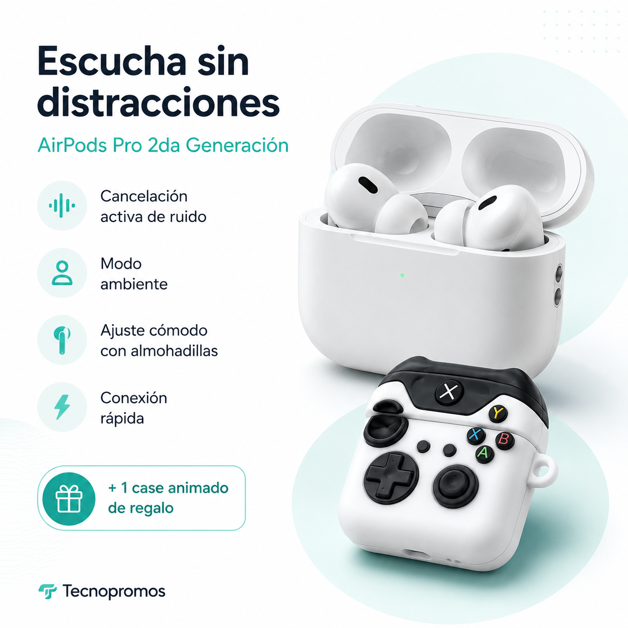 AirPods Pro 2da Generacion + Case de Color entero o Animado 🎁 — foto 3